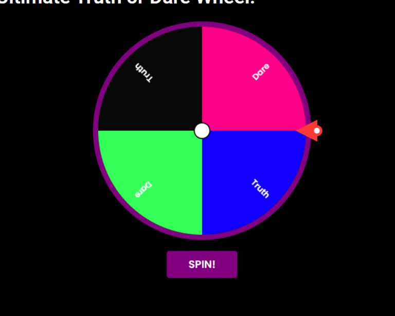 truth or dare wheel